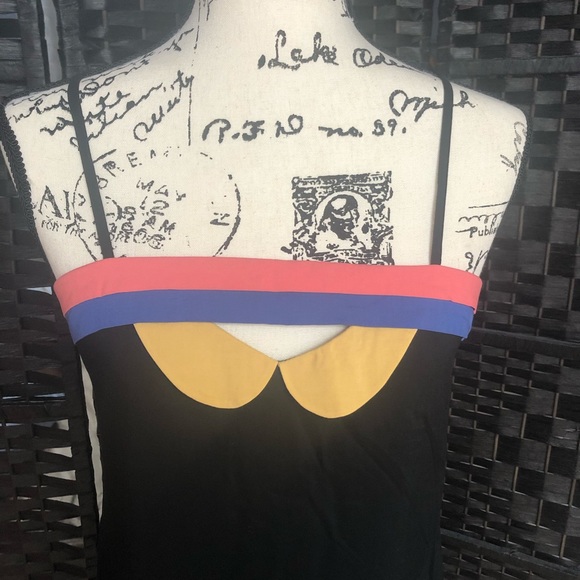 Good Look Mod Peter Pan Collar Black Dress Sz S/M - Picture 3 of 5